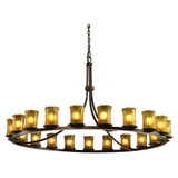 Veneto Luce Dakota 21 Light Oversized Chandelier by Justice Design - GLA-8716-16-AMBR