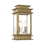 Princeton 2 Light Candle Style Outdoor Wall Lantern 14 Inch Tall by Livex - 2014