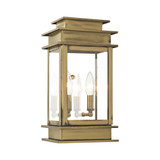 Princeton 2 Light Candle Style Outdoor Wall Lantern 14 Inch Tall by Livex - 2014