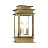 Princeton 2 Light Candle Style Outdoor Wall Lantern 14 Inch Tall by Livex - 2014