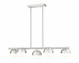Realm Sphere 5 Light Linear Chandelier 12 Inch Wide By Z-Lite - 7517-5L