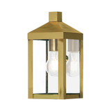 Nyack 1 Light Clear Glass Outdoor Wall Lantern 10.5 Inch Tall by Livex - 20581