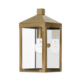Nyack 1 Light Clear Glass Outdoor Wall Lantern 12.75 Inch Tall by Livex - 20582