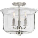 Winslett 3 Light 13.75 Inch Wide Semi Flush Mount by Progress - P350153