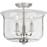Winslett 3 Light 13.75 Inch Wide Semi Flush Mount by Progress - P350153