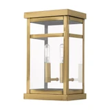 Hopewell 2 Light Candle Style Outdoor Wall Lantern 12.75 Inch Tall by Livex - 20702