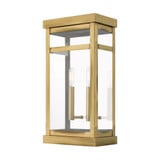Hopewell 2 Light Candle Style Outdoor Wall Lantern 18 Inch Tall by Livex - 20704