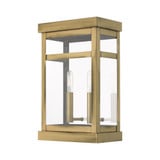 Hopewell 2 Light Candle Style Outdoor Wall Lantern 15 Inch Tall by Livex - 20705