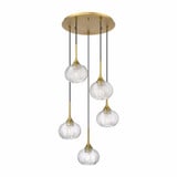 Berkshire 5 Light Cord Hung Pendant 21 Inch Tall by Innovations - 323-5P-G323-7