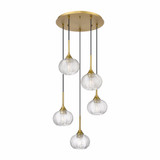 Berkshire 5 Light Cord Hung Pendant 21 Inch Tall by Innovations - 323-5P-G323-7