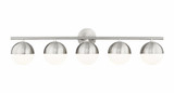 Realm Sphere 5 Light Bath Vanity 9.75 Inch Tall and 40 Inch Wide By Z-Lite - 7517-5V