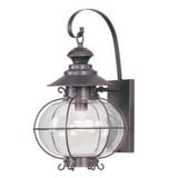 Harbor 1 Light Outdoor Wall Lantern 17.75 Inch Tall by Livex - 2222