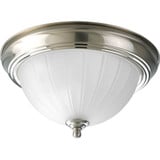 Melon 1 Light 11.38 Inch Wide Bowl Flush Mount by Progress - P3816