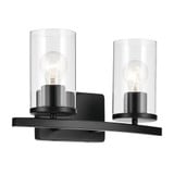 Crosby 2 Light Clear Glass Vanity Light by Kichler - 45496C