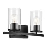 Crosby 2 Light Clear Glass Vanity Light by Kichler - 45496C