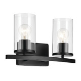 Crosby 2 Light Clear Glass Vanity Light by Kichler - 45496C