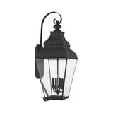 Exeter 4 Light Clear Glass Outdoor Wall Lantern by Livex - 2596