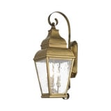 Exeter 3 Light Water Glass Outdoor Wall Lantern by Livex - 2605