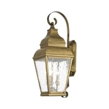 Exeter 3 Light Water Glass Outdoor Wall Lantern by Livex - 2605