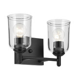 Shailene 2 Light Clear Glass Vanity Light by Kichler - 45573C