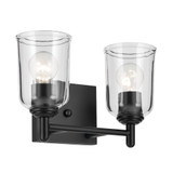 Shailene 2 Light Clear Glass Vanity Light by Kichler - 45573C