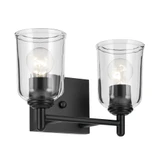 Shailene 2 Light Clear Glass Vanity Light by Kichler - 45573C