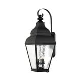 Exeter 4 Light Water Glass Outdoor Wall Lantern by Livex - 2607