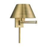1 Light Swing Arm Wall Sconce 12 Inch Tall by Livex - 40030