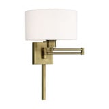 1 Light Swing Arm Wall Sconce 11 Inch Wide by Livex - 40036