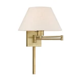 1 Light Swing Arm Wall Sconce 13 Inch Wide by Livex - 40038