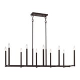 Alpine 10 Light Small Linear Chandelier by Livex - 40259