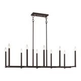 Alpine 10 Light Small Linear Chandelier by Livex - 40259