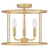 Abner 3 Light 14 Inch Wide Semi Flush Mount by Quoizel - ABR1714