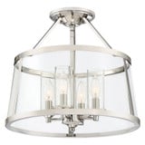 Barlow 4 Light 16 Inch Wide Semi Flush Mount by Quoizel - BAW1716