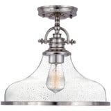 Grant 1 Light 13.5 Inch Wide Semi Flush Mount by Quoizel - GRTS1714