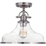 Grant 1 Light 13.5 Inch Wide Semi Flush Mount by Quoizel - GRTS1714