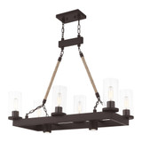 Metuchen 6 Light Small Linear Chandelier by Livex - 41066