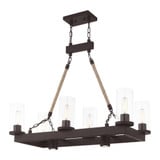 Metuchen 6 Light Small Linear Chandelier by Livex - 41066