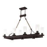 Metuchen 8 Light Small Linear Chandelier by Livex - 41068