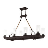 Metuchen 8 Light Small Linear Chandelier by Livex - 41068