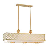 Arabesque 6 Light Glam Linear Chandelier by Livex - 4110C