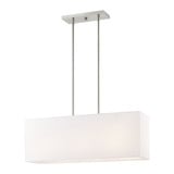 Summit 3 Light Linear Chandelier  with Fabric Shade by Livex - 41153