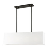 Summit 4 Light Linear Chandelier with Fabric Shade by Livex 41155 - 41155
