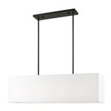 Summit 4 Light Linear Chandelier with Fabric Shade by Livex 41155 - 41155