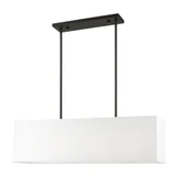 Summit 4 Light Linear Chandelier with Fabric Shade by Livex 41155 - 41155