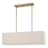 Summit 4 Light Linear Chandelier with Fabric Shade by Livex 41156 - 41156
