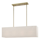 Summit 4 Light Linear Chandelier with Fabric Shade by Livex 41156 - 41156