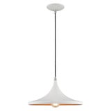 Metal Shade 1 Light Small Chandelier by Livex 41187 - 41187