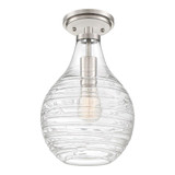 Genie 1 Light 8.75 Inch Wide Semi Flush Mount by Quoizel - QSF4019