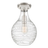 Genie 1 Light 8.75 Inch Wide Semi Flush Mount by Quoizel - QSF4019